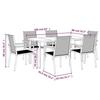 VidaXL Ensemble à manger de jardin 7 pcs noir textilène et acier 3187046