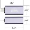 USB 2.0 B Type Connector Adapter, Micro USB Male To USB B (MIDI) Female Power and Data Extension Adapter, Aluminum Alloy Housing, for Electronic