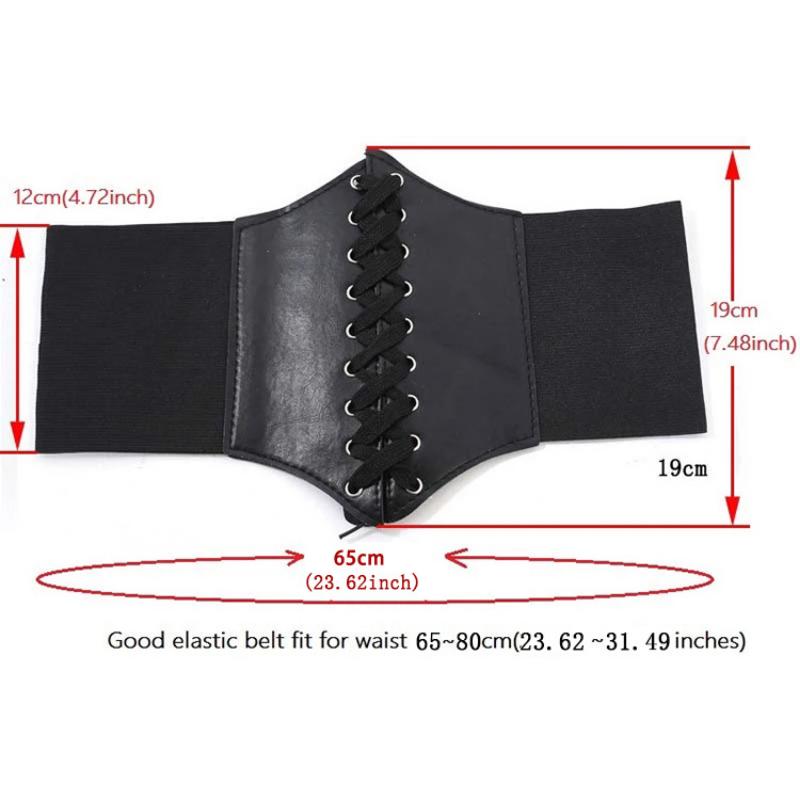 Fashion Corset Wide Belts Faux Leather Slimming Body Shaping Girdle Belt For Women Elastic Tight High Waist For Daily Wear