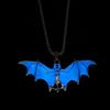 Bat Halloween Necklace Punk Style Hip Hop Neck Chains Unique Luminous Pendant Necklace  Gifts