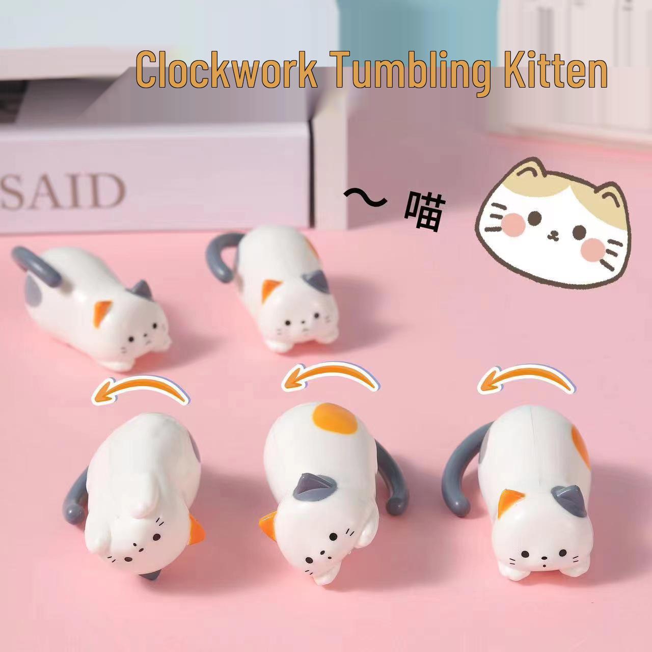 

Creative Wind-Up Cat Toy: Pull-Back Kitten Ornament for Baby Teasing
