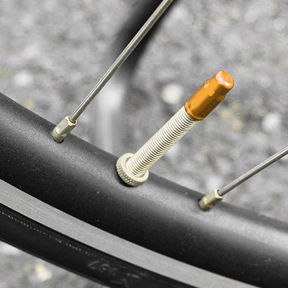 50pcs Aluminum Alloy Anodized Bike Tire Presta Air Valve Anti dust Cover Caps (Gold)