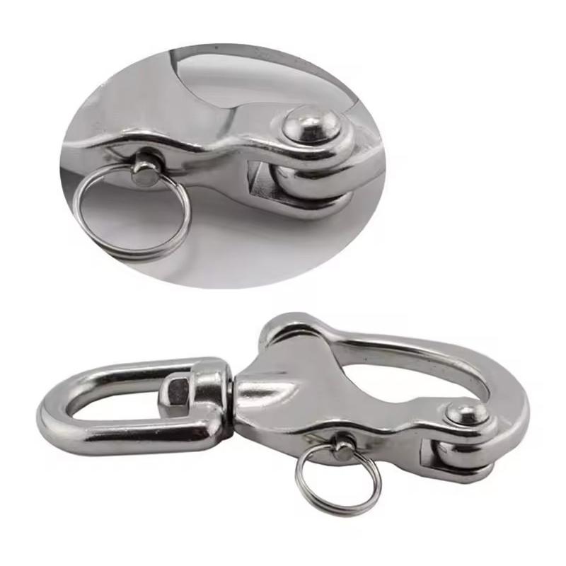 Swivel Eye Snap Shackle Quick Release Bail Rigging Sailing Boat Marine 316 Stainless Steel Fixed Snap Anchor Shackle Rigging