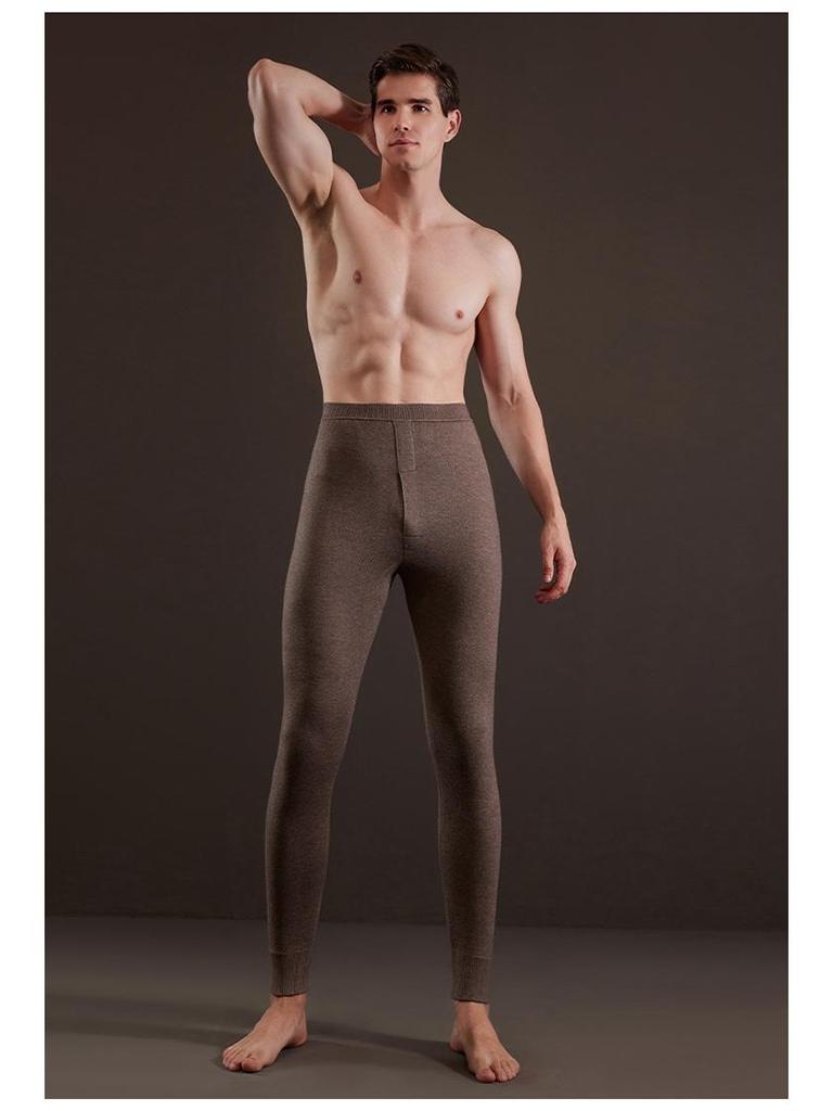 Men's Wool Fleece-Lined Warm Pants & Women's Faux Mink Cashmere Leggings: Winter High-Waisted Knitwear.