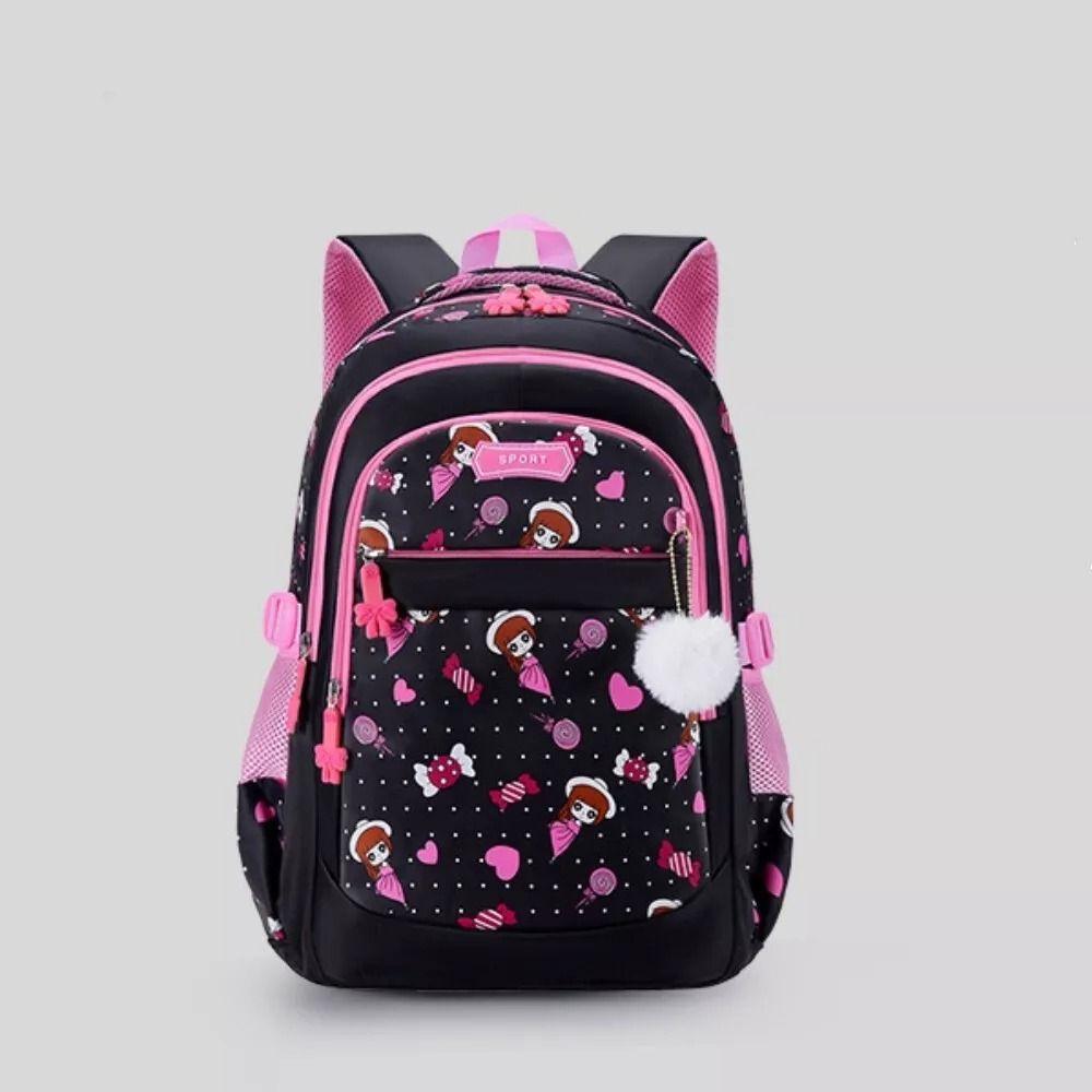 New Waterproof Student Backpack Breathable Lightweight Student Schoolbag Wear-resisting Cartoon Printed Book Bag