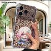 Phone Case: 2D Flat, Suitable for iPhone 18 17 16 15 14 13 Pro, Transparent with Corner Protection, Pink Short Hair, Christmas and Halloween Gift