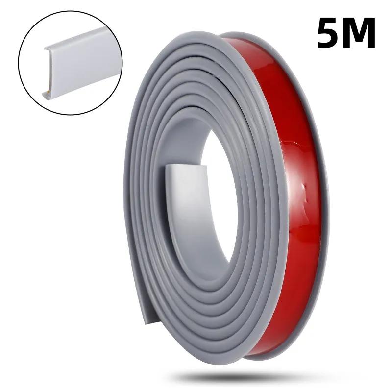 5M U-подібна кромкова стрічка Дерев'яна стрічка для декору шафи Самоклеюча Захисна стрічка для країв меблів, столу, стільця Протиударна стрічка