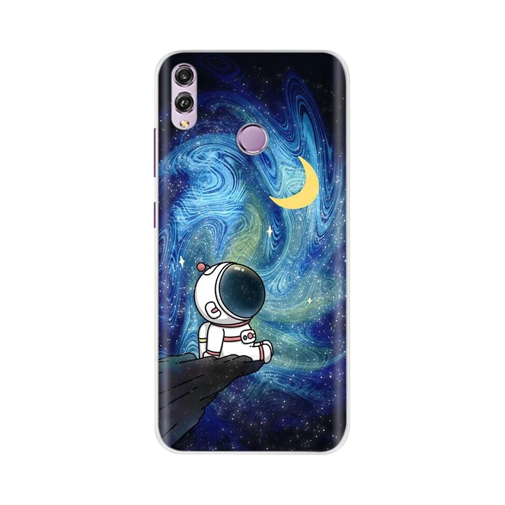 Für Honor 8X Hülle Mode Klare Bunte Weiche Handy-Rückabdeckung Für Huawei Honor 8X Silikon Funda Stoßfänger Schalen für Honor 8X