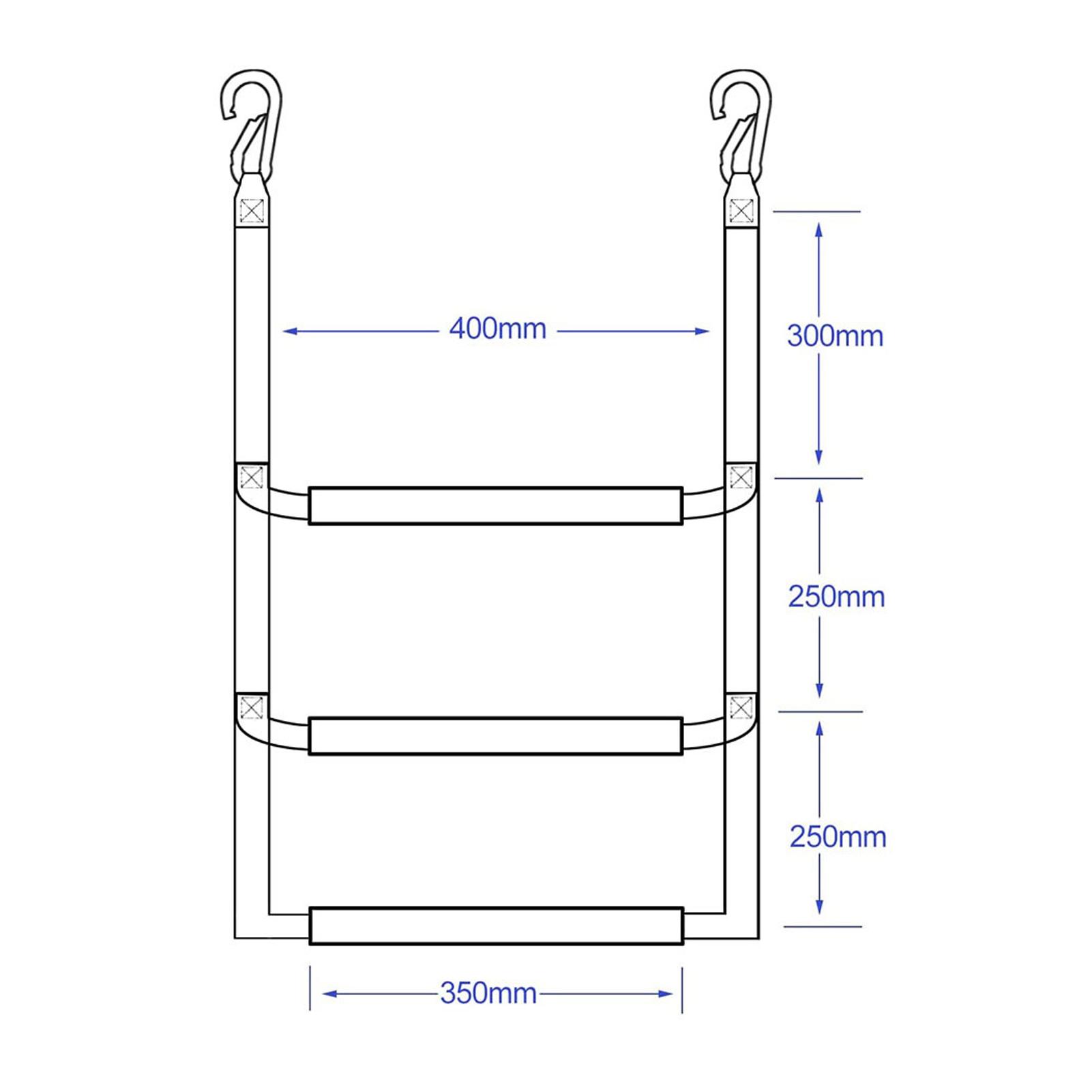 Boat Marine Rope Ladder Boarding Rope Ladder for Inflatable Boat Kayak Motorboat Canoeing