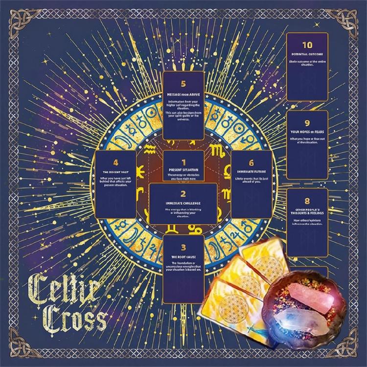 Divinations Tablecloth Reading Card Astrologys Tarots Cards Tablecloth Altars Cloth Divinations Board Game Accessories