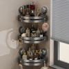 1/3Pcs Bathroom Corner Storage Rack Shampoo Holder Strong Load-bearing Large Capacity Lotion Storage Holder with Suction Cup