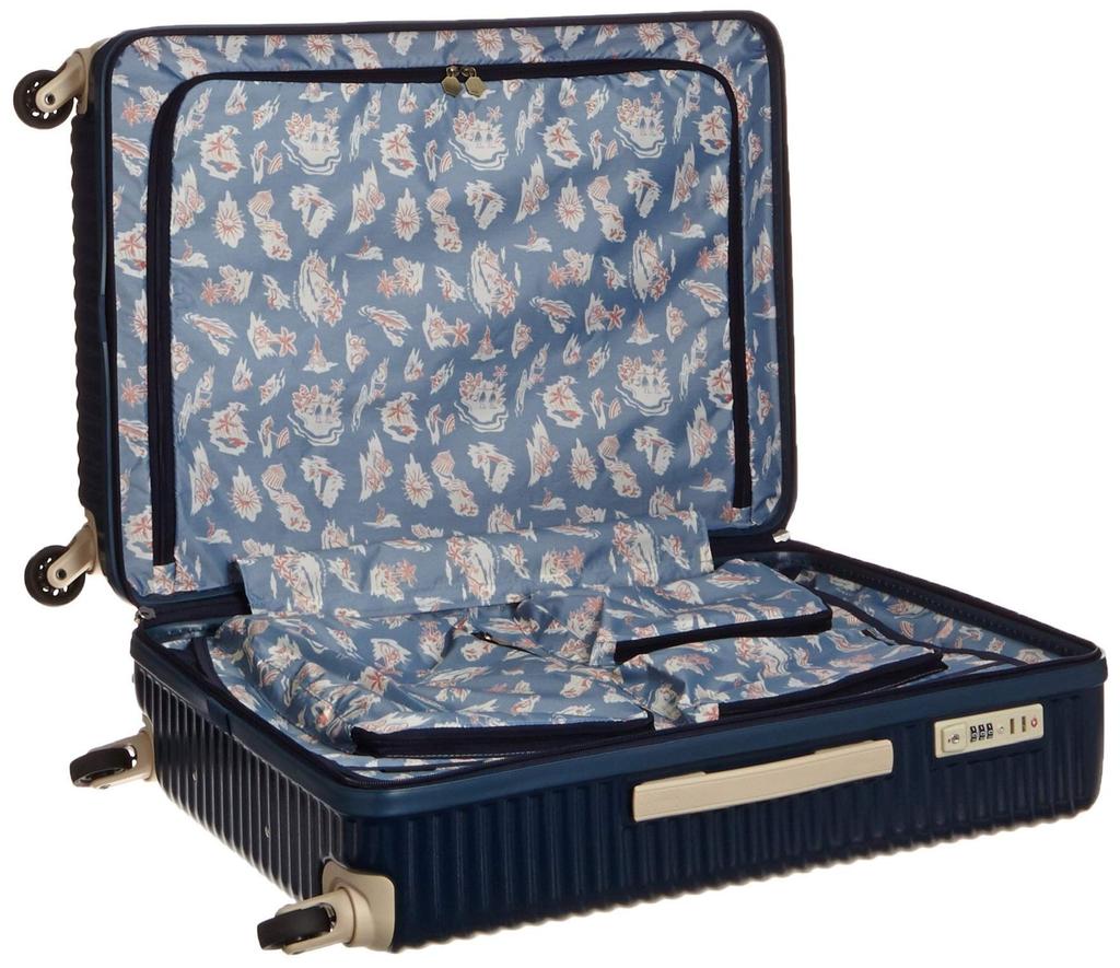 Suitcase Large Large Capacity L Size 5 Nights 6 Days 6 Nights 7 Days 75L Carry Case Mine 65 Cm Viola Navy [Hunt] 4.1kg No.05747