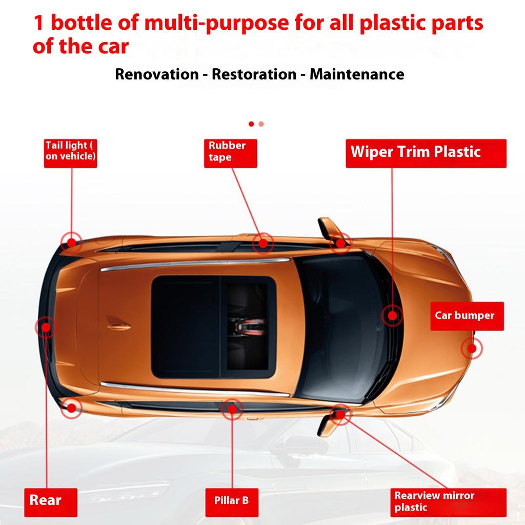 Professional Plastic Renovation Cream Refreshing Coating Cleaning Agent for Dashboard Leather Plastic Surfaces Quick Fix