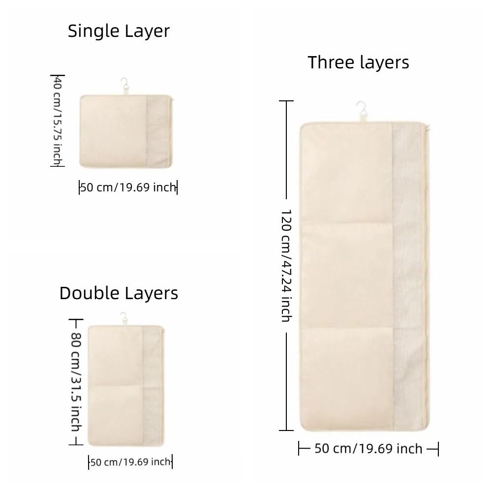 Space Saving Hanging Garment Bag Dust-Proof Down Coat Storage Bag Seasonal Storage