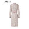 PORTS Women's Silk Blend Belted Shirt Dress LD8D075PPT014