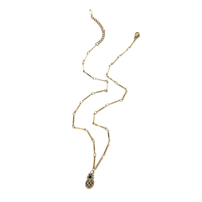 

Colorful Strawberry Banana Watermelon Mangos Pendant Necklace Fashion Jewelry Adjustable Length For Daily Wear