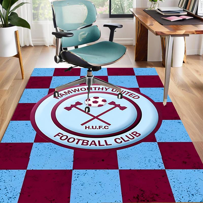 1pc Football Team Design Area Rug - Non-Slip, Soft & Cozy Floor Mat for Living Room, Bedroom, Office - Indoor/Outdoor Decorative Carpet