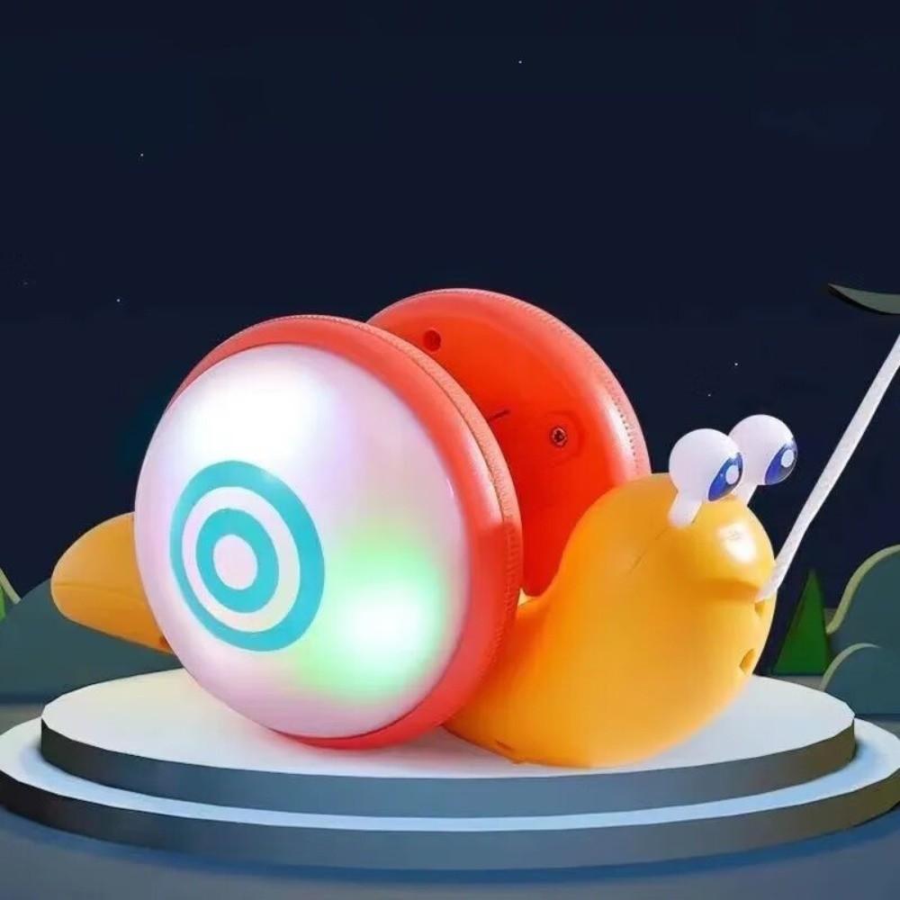 

Игрушка-улитка с веревочкой для перетаскивания, светящийся дизайн, мультяшный питомец, игрушка для малышей, учащихся ходить жёлтый