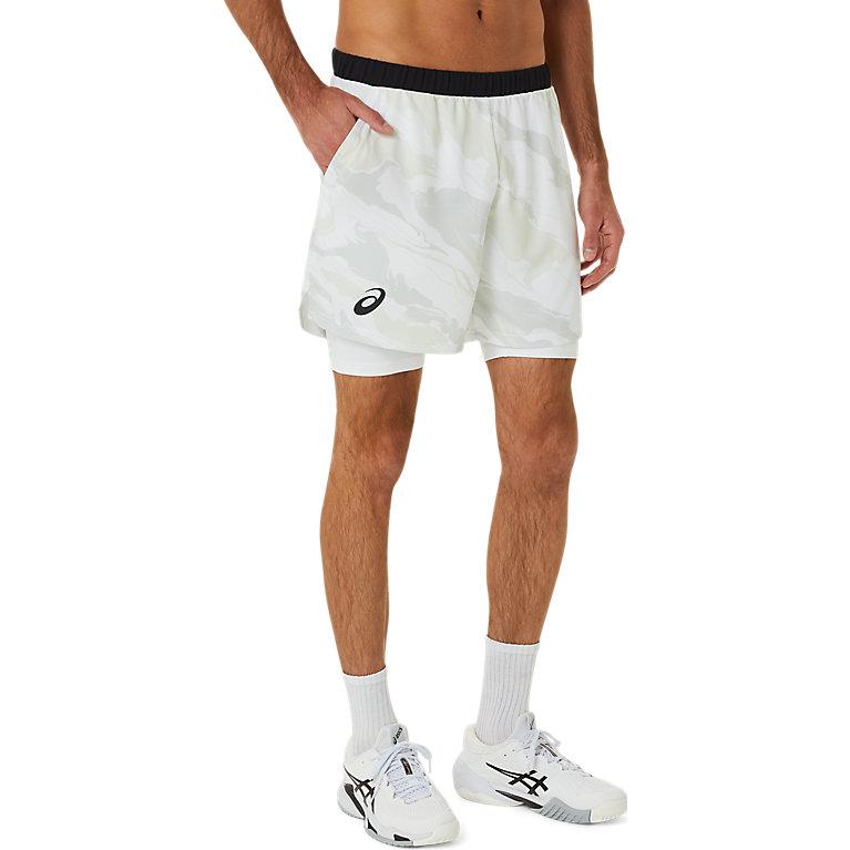 Asics Match Graphic 7In Short Logo Men Shorts Bright-White 2041A248-100