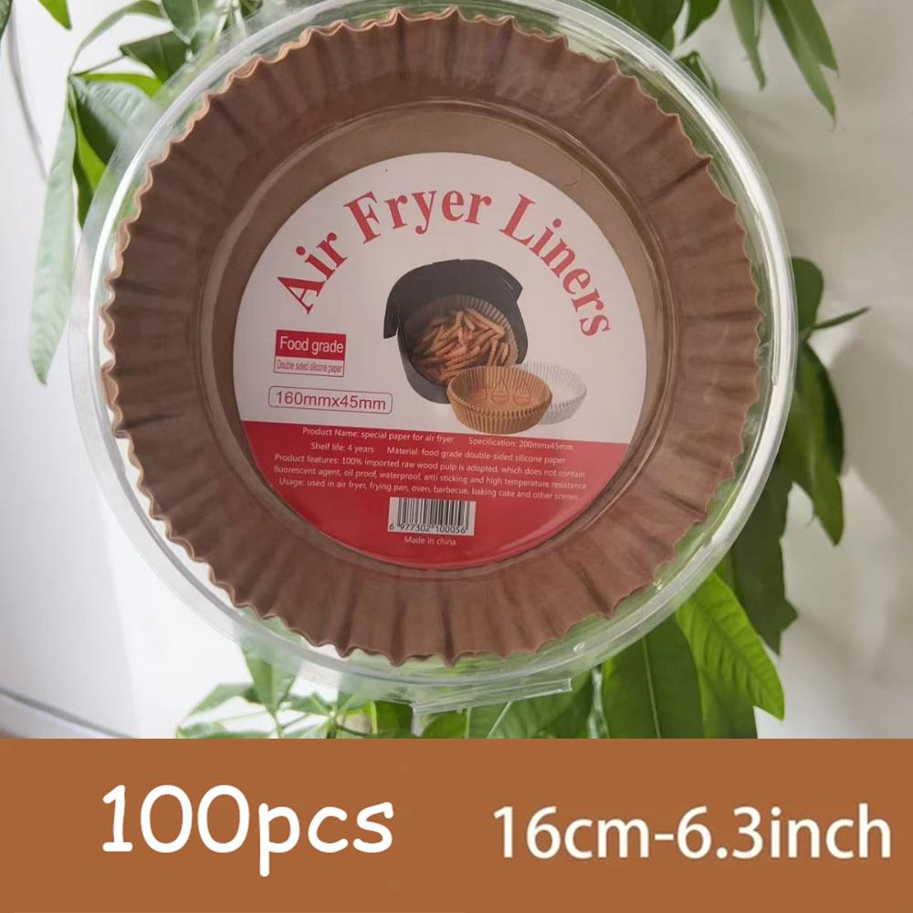 50/100pcs Non Stick Air Fryer Liners Paper For Baking Microwave Ovens Easy To Clean Oil Absorbing Perfect For Healthier Cooking