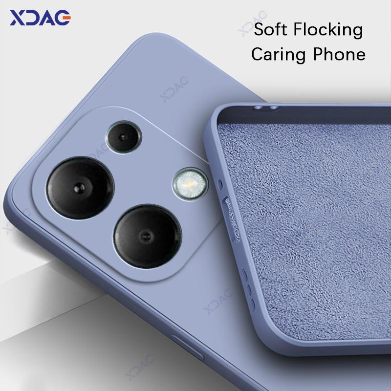 Luxury Square Liquid Silicone Cases for Xiaomi POCO M6 Pro 4G POCOM6Pro 6.67" MTK G99 Ultra 360 Soft Phone Armor Cover