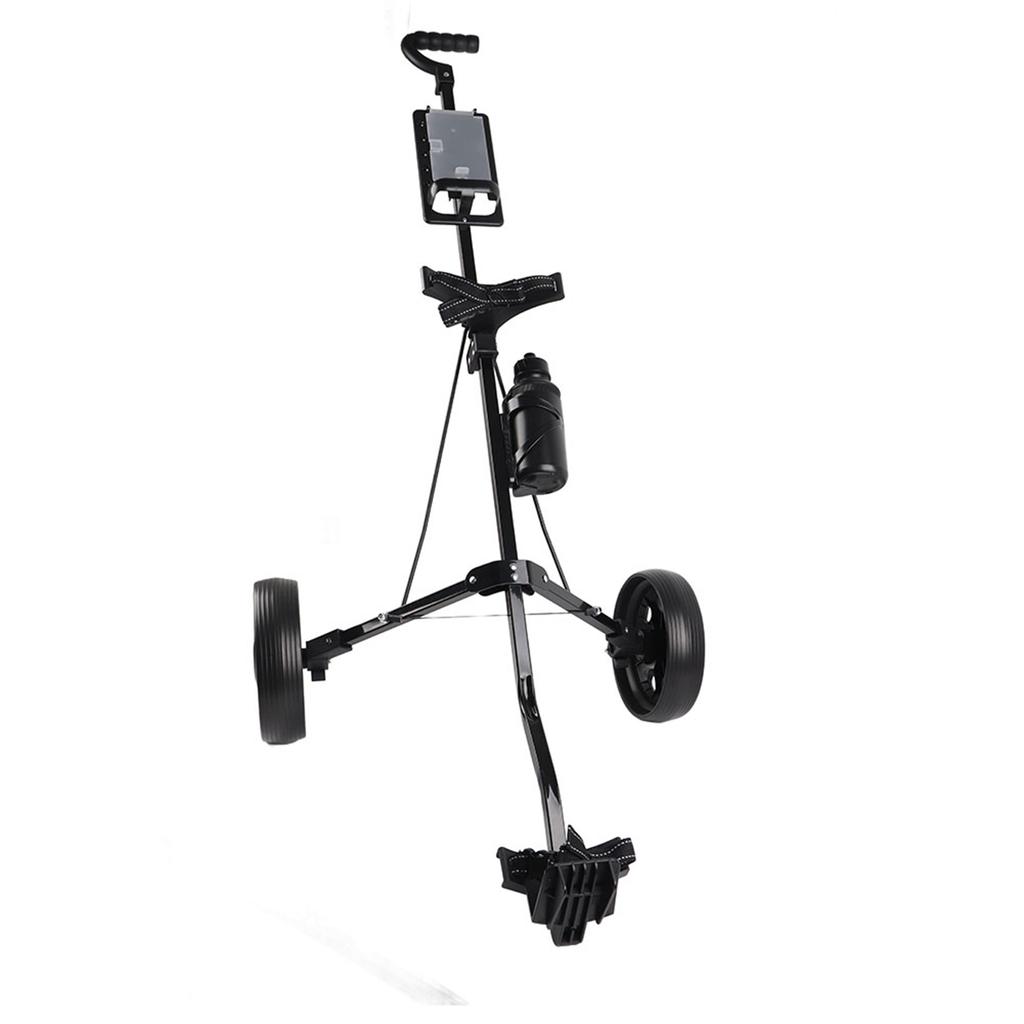 Chariot de golf pliable multifonctionnel 2 ?Équipement de parcours de chariot à roues