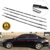 4pcs Chrome Weatherstrip Window Moulding Trim Seal Belt Fits For Accord 2008-2012