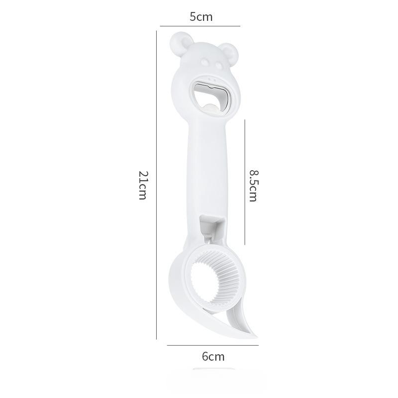

Multi-purpose Four-in-one Bottle Opener Beer Beverage Cap Opener Bottle Can Opener Cap Twister Canned Fish Cap Remover белый