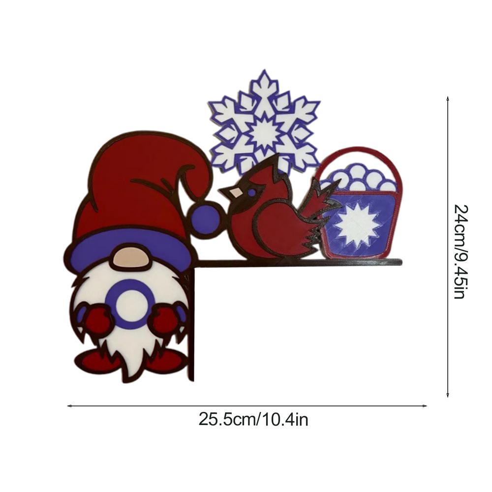 Рождественские украшения для углов дверной рамы Рождественский деревянный декор дверной рамы Украшение подоконника Домашний декор Настенное искусство Смешные
