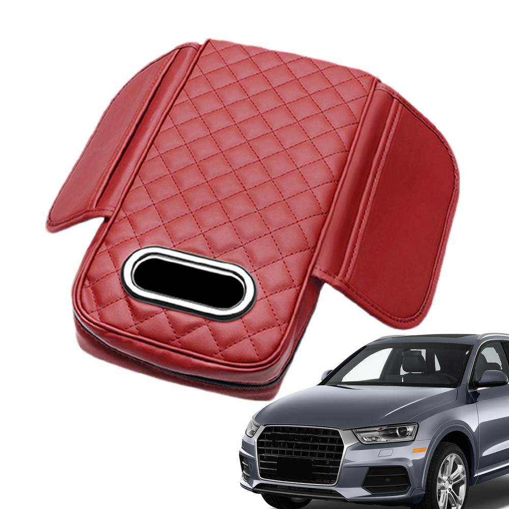 Arm Rest Cover For Car Automotive Interior Accessories With Tissue Box Slot Car Armrest Storage Box For SUV RV Truck Sedan