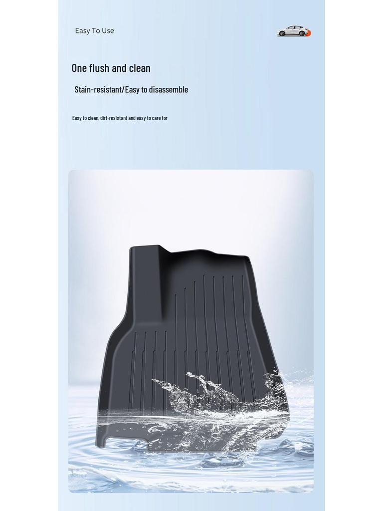 Tesla Model Y TPE All-Weather Floor Mats - Full Coverage Waterproof Design