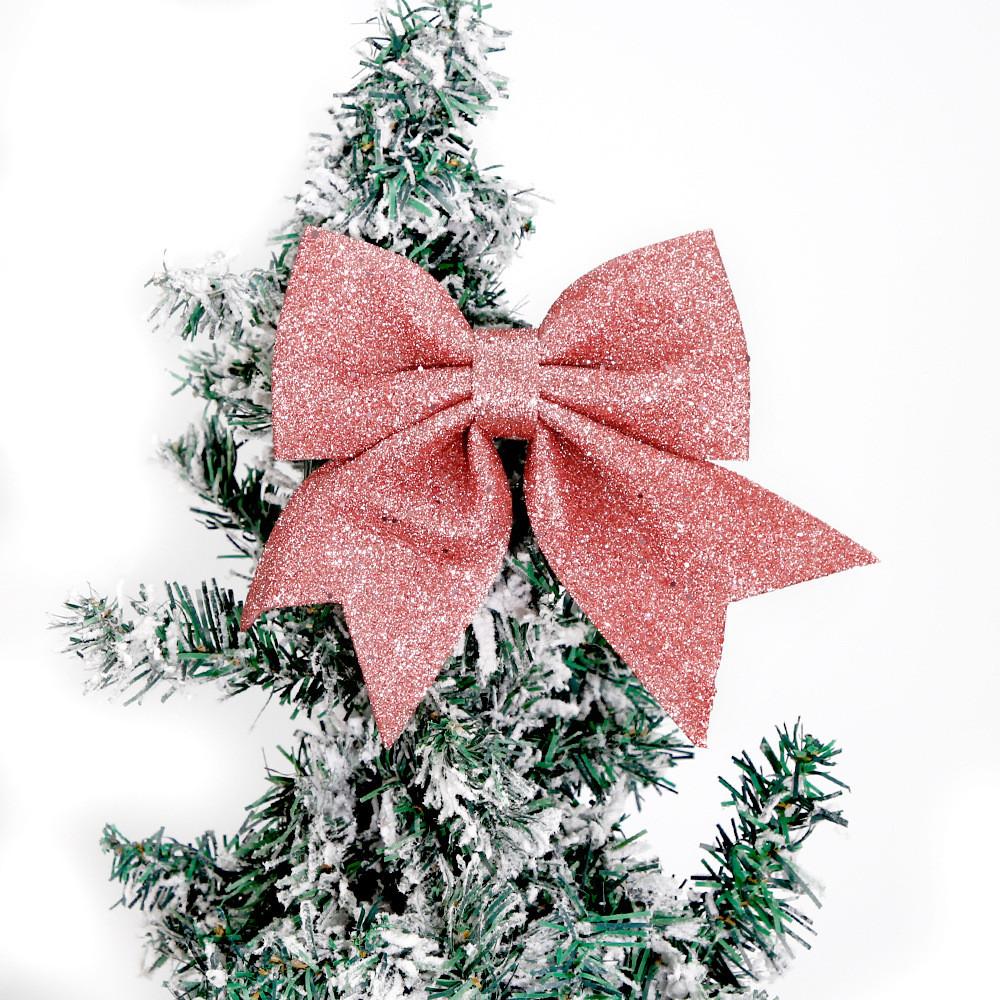 Beautiful Christmas Tree Bow Hangings With Plush Pearl Cotton For Holiday Cheer