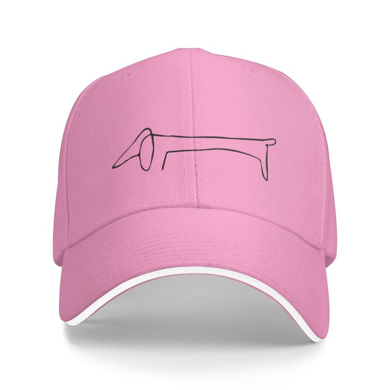 Fashion Unisex Picasso's Dachsund Baseball Cap Adult Sausage Wiener Badger Dog Adjustable Dad Hat Women Unisex Hip Hop
