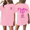Womens Short Sleeve Casual Loose Fit Letter Print T Shirt Crew Neck Comfortable Everyday Wear Top