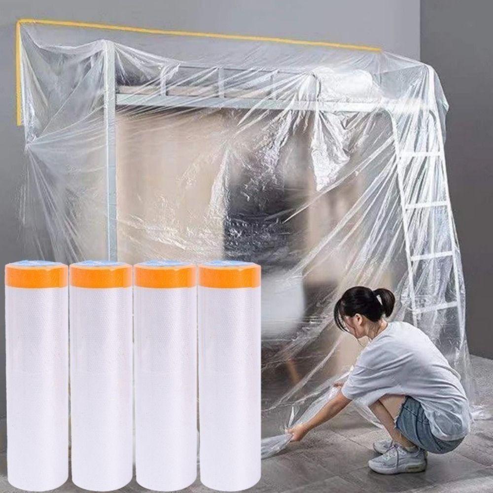 10M/Roll Disposable Furniture Protective Film Dust-proof Household Masking Film Cabinet Dust Cover