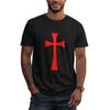 T-shirt Stampate Personalizzate con Croce dei Cavalieri Templari Uomo Estate Comode Traspiranti T-shirt Unisex 100% Cotone Manica Corta T-shirt Top