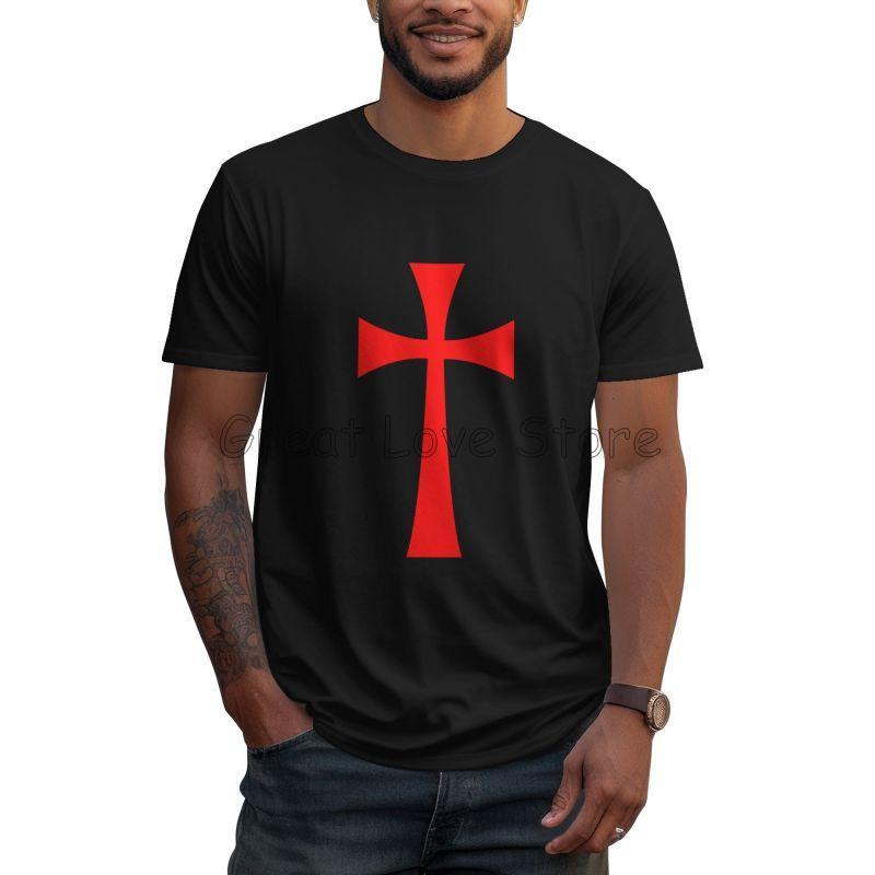 

Custom Knight Templar Cross Print Tshirts Men Summer Comfortable Breathable T Shirt Unisex 100 Cotton Short Sleeve Tees Tops 4XL