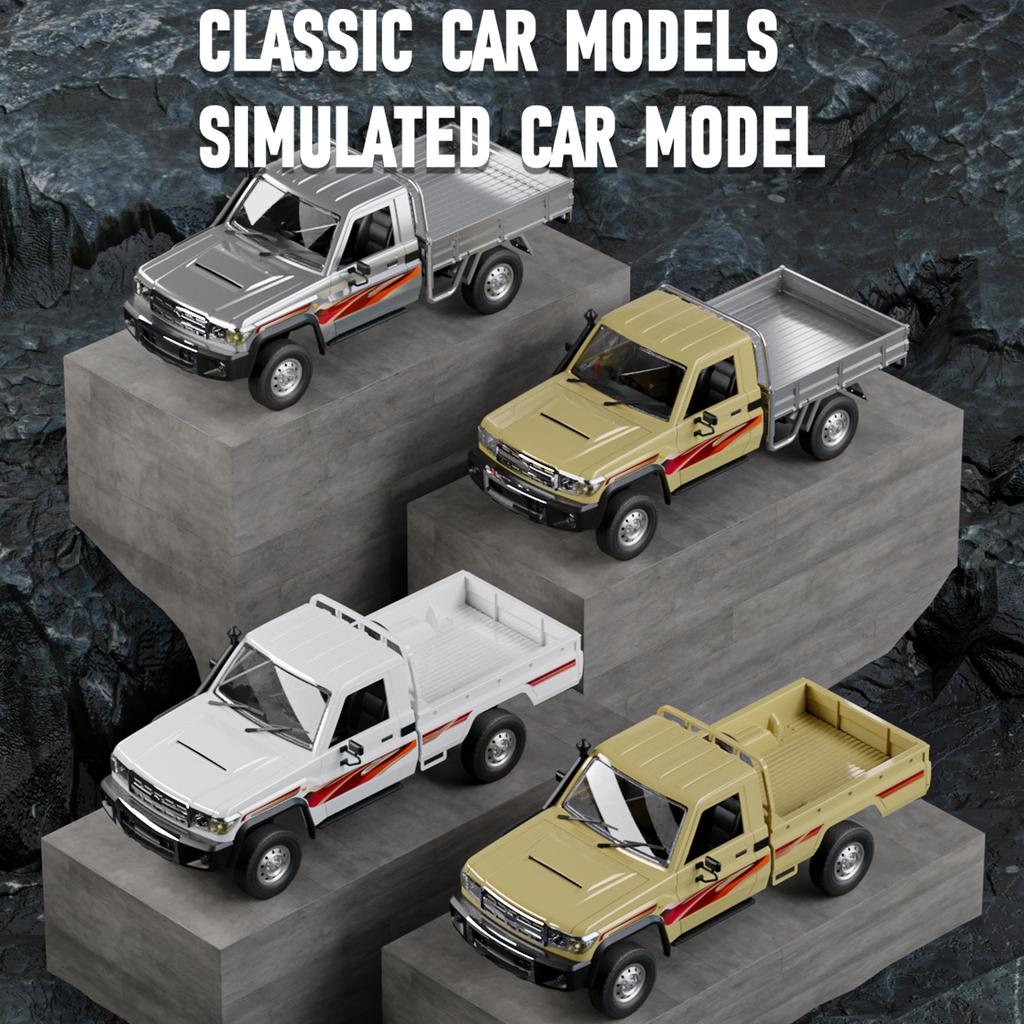 Remote Control Car, 2.4GHz Electric Vehicle with LED Lights, 1:14 Scale Rechargeable Pickup Truck with 2 Batteries, Toy