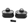 Durable-Finned Oval Black Aluminum Valve Cover Breather & PCV Valve Combo Kit Durable For Chevy Ford Mopar SBC BBC 350