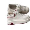 European thick-soled little white shoes for women's 2025 spring new leather versatile casual board shoes to increase the height of versatile fashion s
