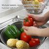 Fruit Colander Bowl Stainless Steel Fruits Vegetables Washing Colander Strainer Multipurpose Rinse Bowl Food Container For