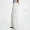 Navigare Women's White Casual Straight-Leg Trousers
