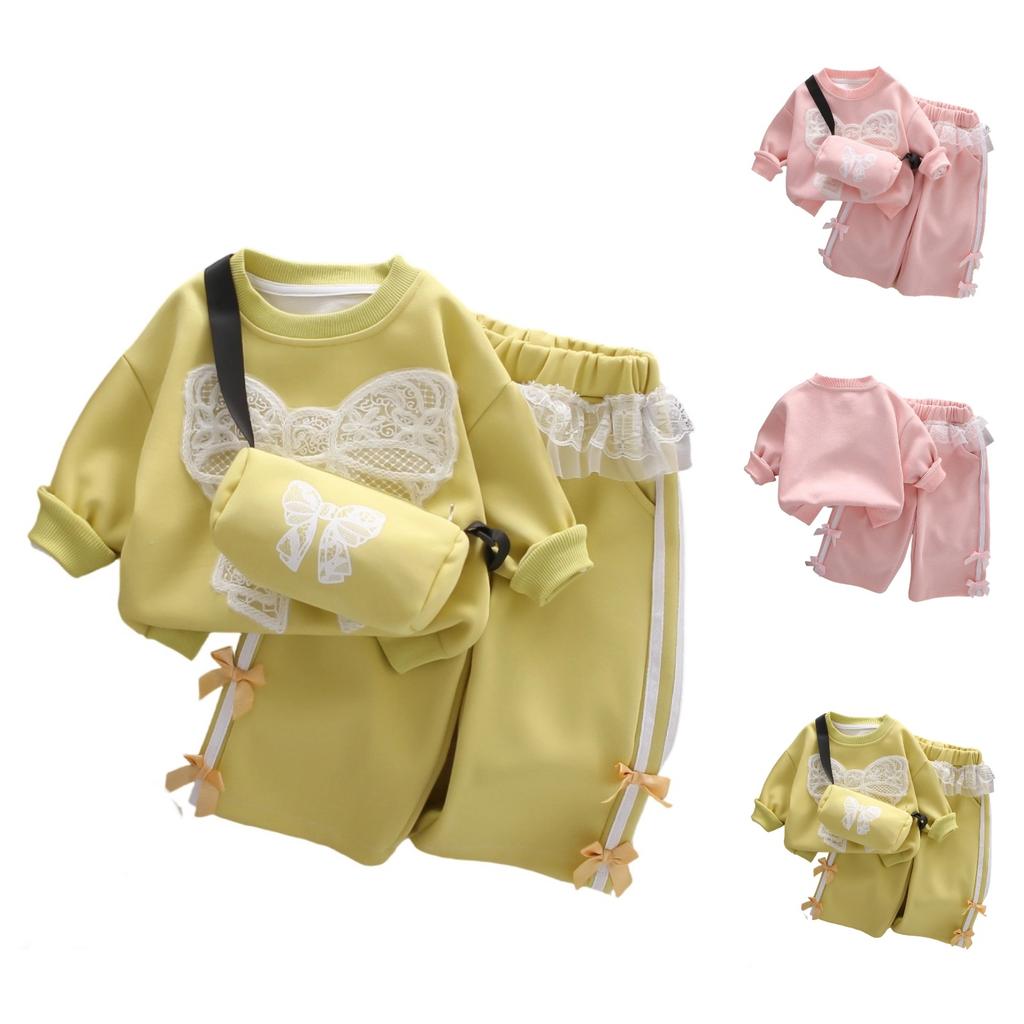 Kids Casual Long-Sleeve Set, Comfortable Daily Wear Outfits