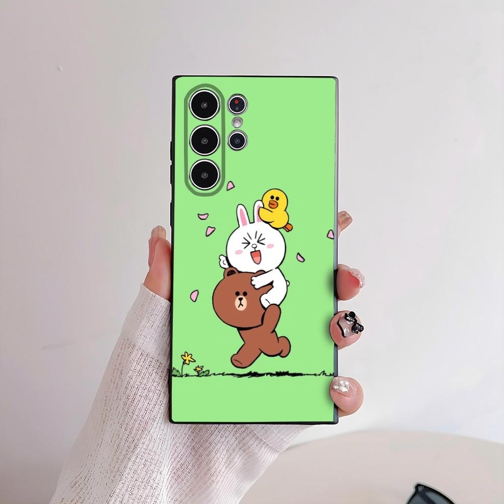 L-Line F-Friends Lovers Phone Case For Samsung Galaxy S25 S24 S22 S23 Ultra S21 S20 Plus 5G Frosted Non-Slip Full Cover Case