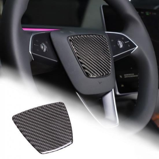 Carbon fiber Steering wheel Trim Sticker For Tesla Model 3 -24