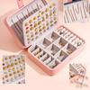 Jewelry Storage Box Portable Travel Jewelry Bag Earrings Necklace Storage Case for Women Ring Organizer PU Leather Display Case