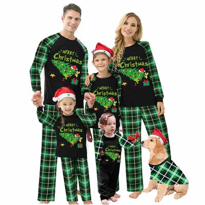 Print Cute Family Set Pajamas, Home Clothes, Family Set Long Sleeve Top Pants Set