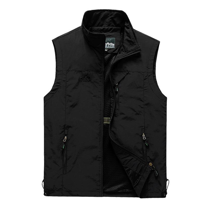 Gilet da uomo ad asciugatura rapida, per primavera e autunno, multiuso, sportivo, casual, di grandi dimensioni, per fotografia e attività all'aperto