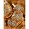 Hand-painted Ceramic Steak Plate Bohemian China Dishware Set Household Bowl With Handle Baking Dish Soup Pot Fruits Tray