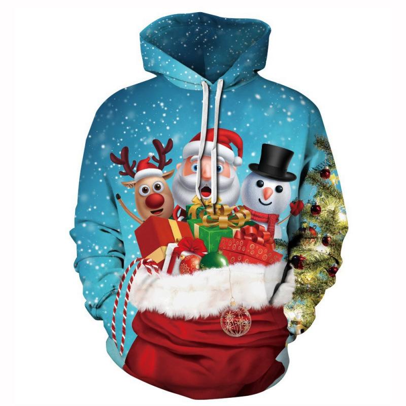 Spring Autumn Christmas Decoration Collection Graphic Hoodies Men 3D Merry Christmas Printing Hoodie Sweatshirts Funny Pullovers